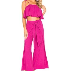 Free People Tropic Babe set in dark pink